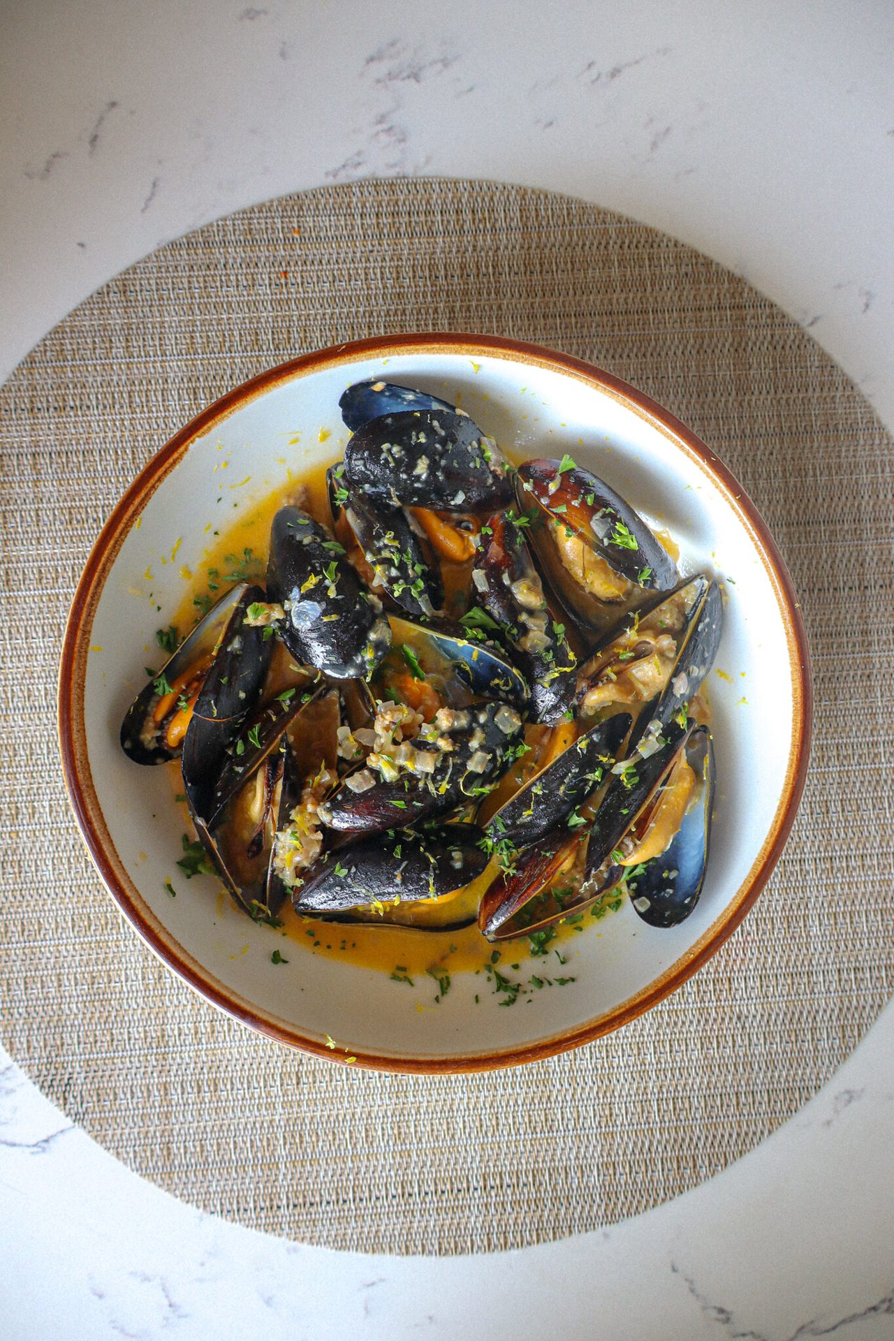 Mussels served at Kalypso Beach
