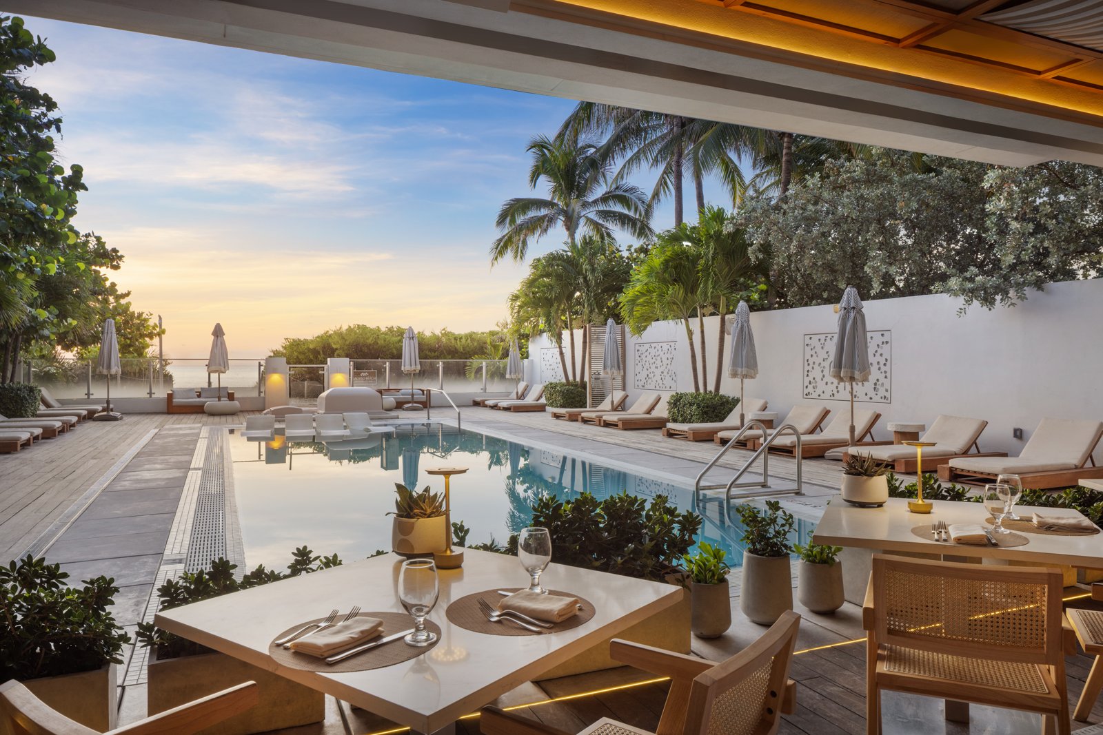 Poolside Dining at Kalypso Beach in Miami Beach